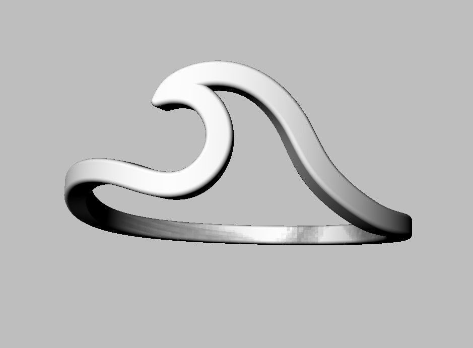 Wave Ring 3D print model_23