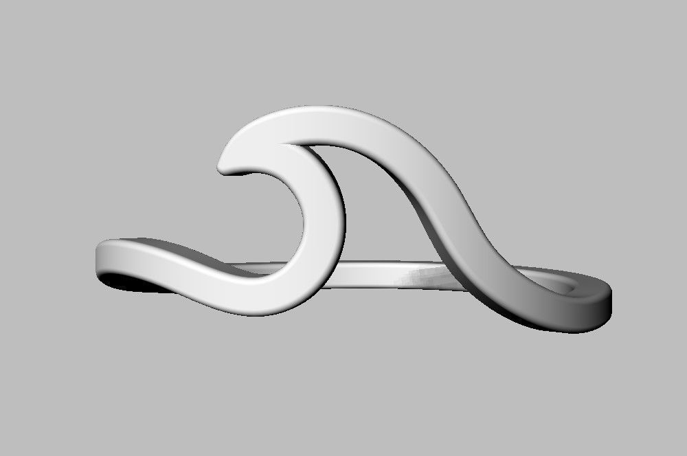 Wave Ring 3D print model_19