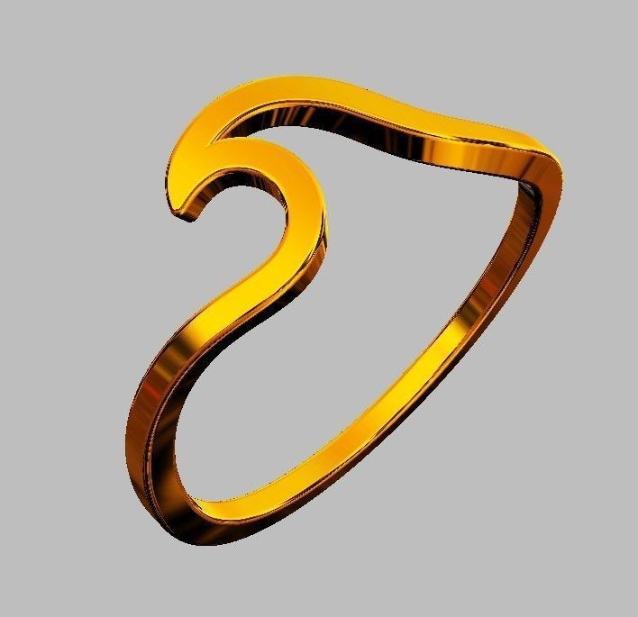 Wave Ring 3D print model_8