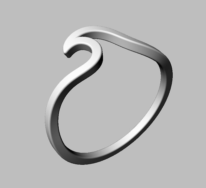Wave Ring 3D print model_17