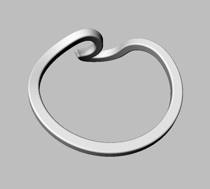 Wave Ring 3D print model_22