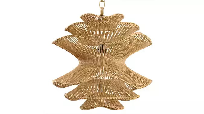 Made Goods Bamboo wicker Alondra Chandelier