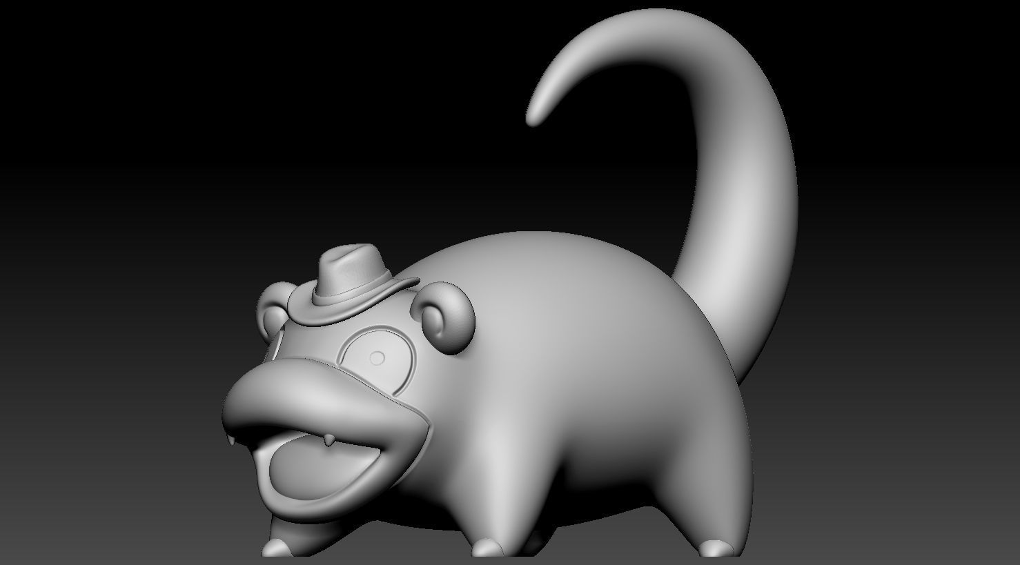 Detective Slowpoke 3D print model_4