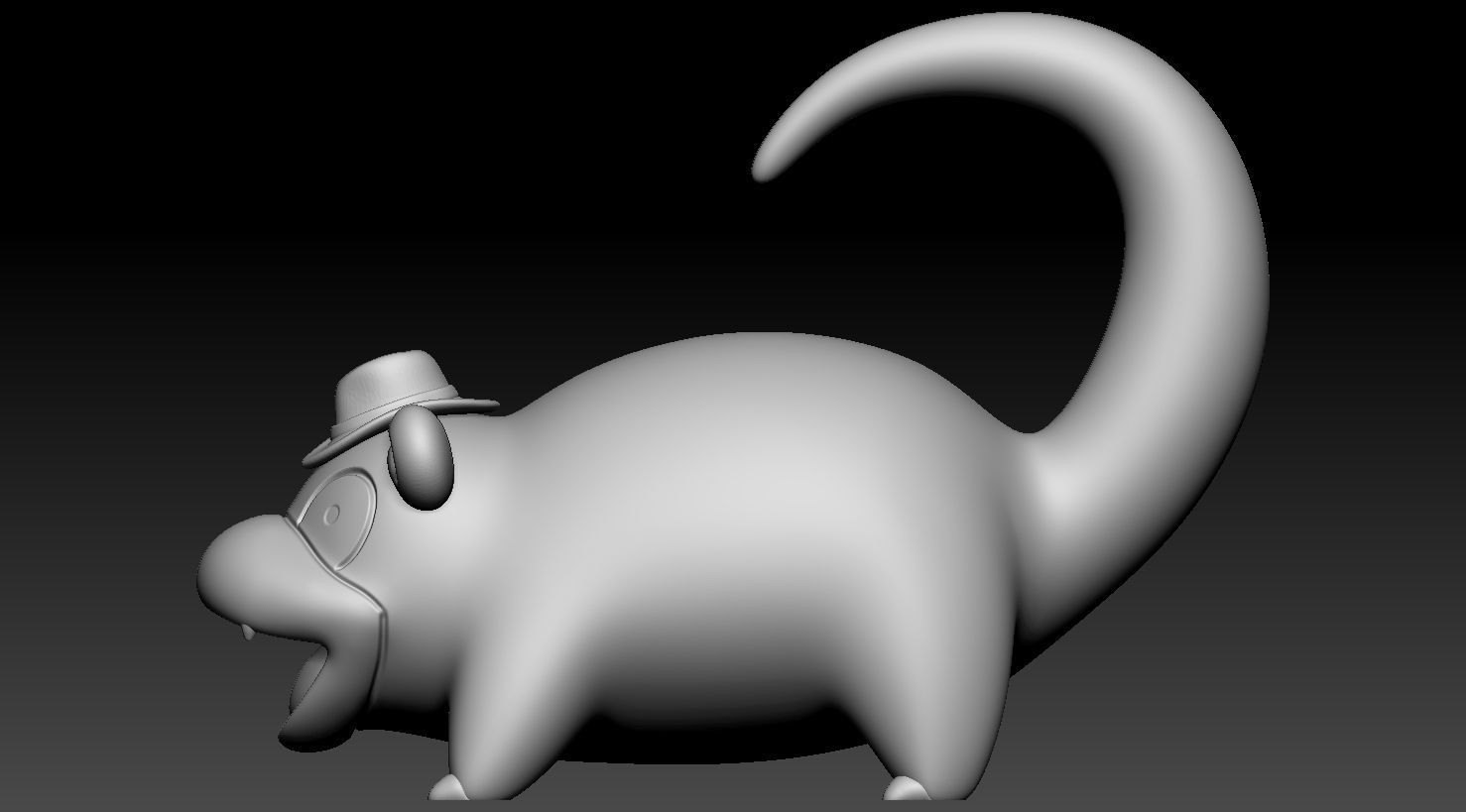 Detective Slowpoke 3D print model_6