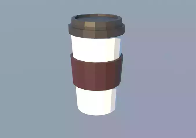 Low poly coffee cup Free 3D model
