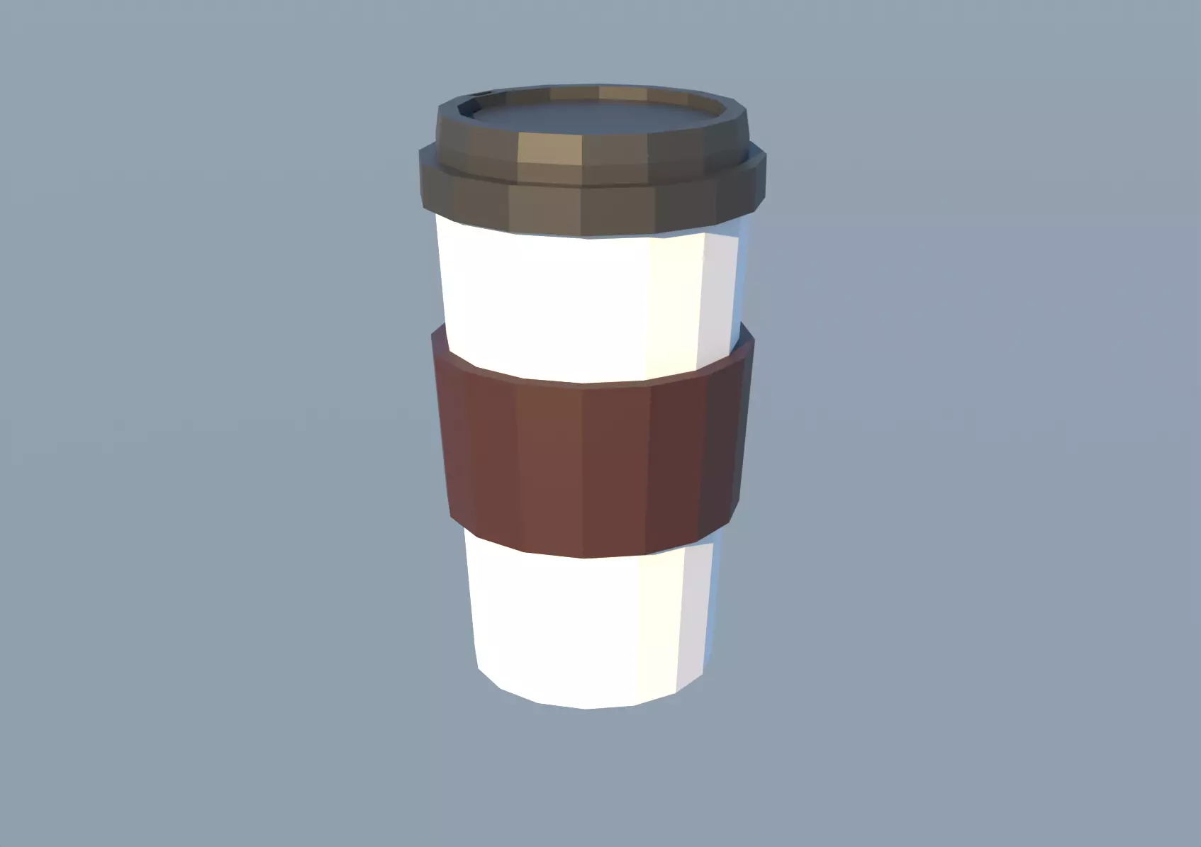 Low poly coffee cup Free 3D model