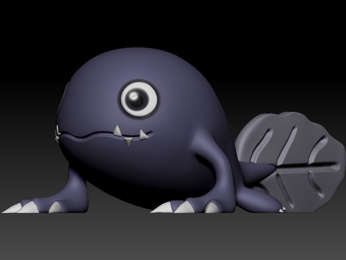 otamamon 3D print model_3