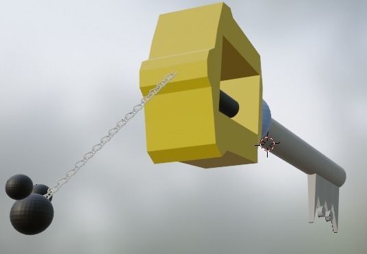 Keyblade Kingdom Hearts Low-poly 3D model_3