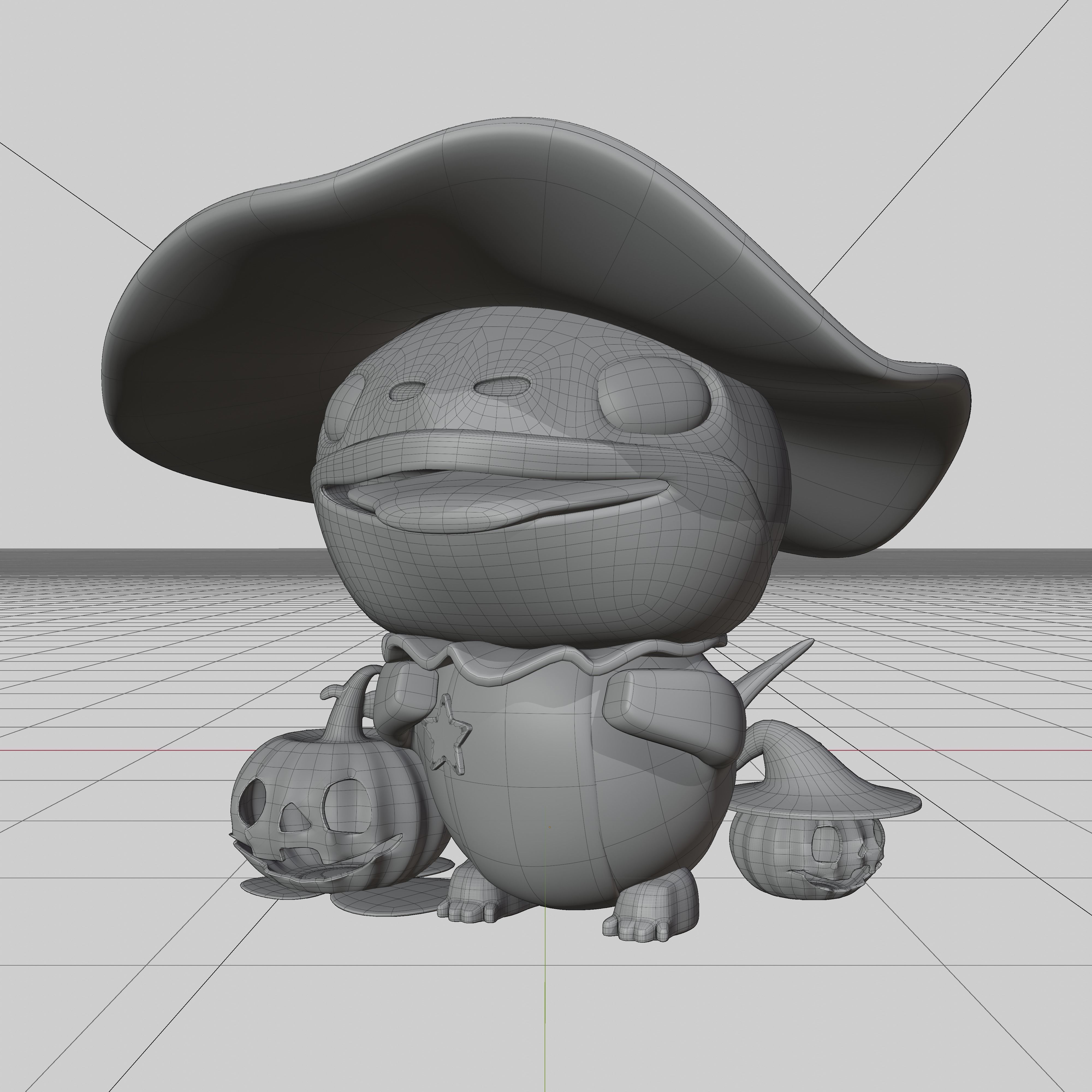 Art Toy Animal Alphabet Set 1 A-H Halloween Character3D Low-poly 3D print model_19