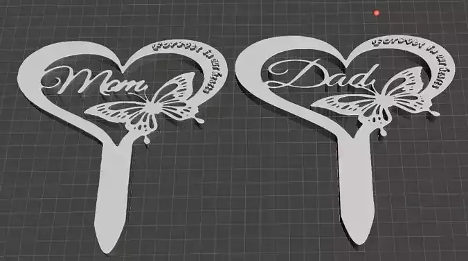 Memorial Garden Stake  forever in our  hearts multi