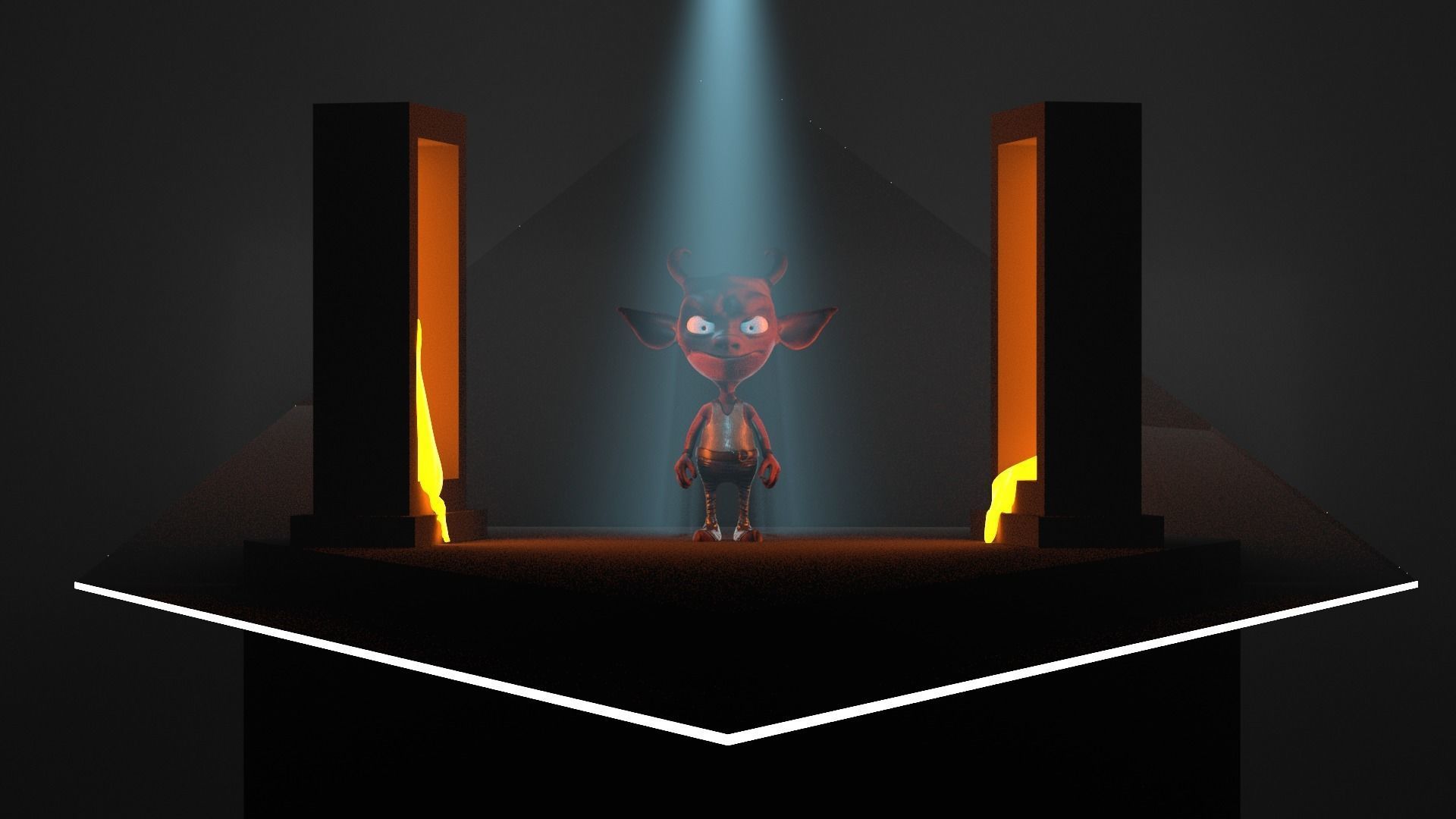 Devil 3D Character Low-poly 3D model_3