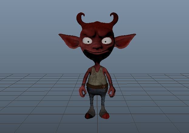 Devil 3D Character Low-poly 3D model_4