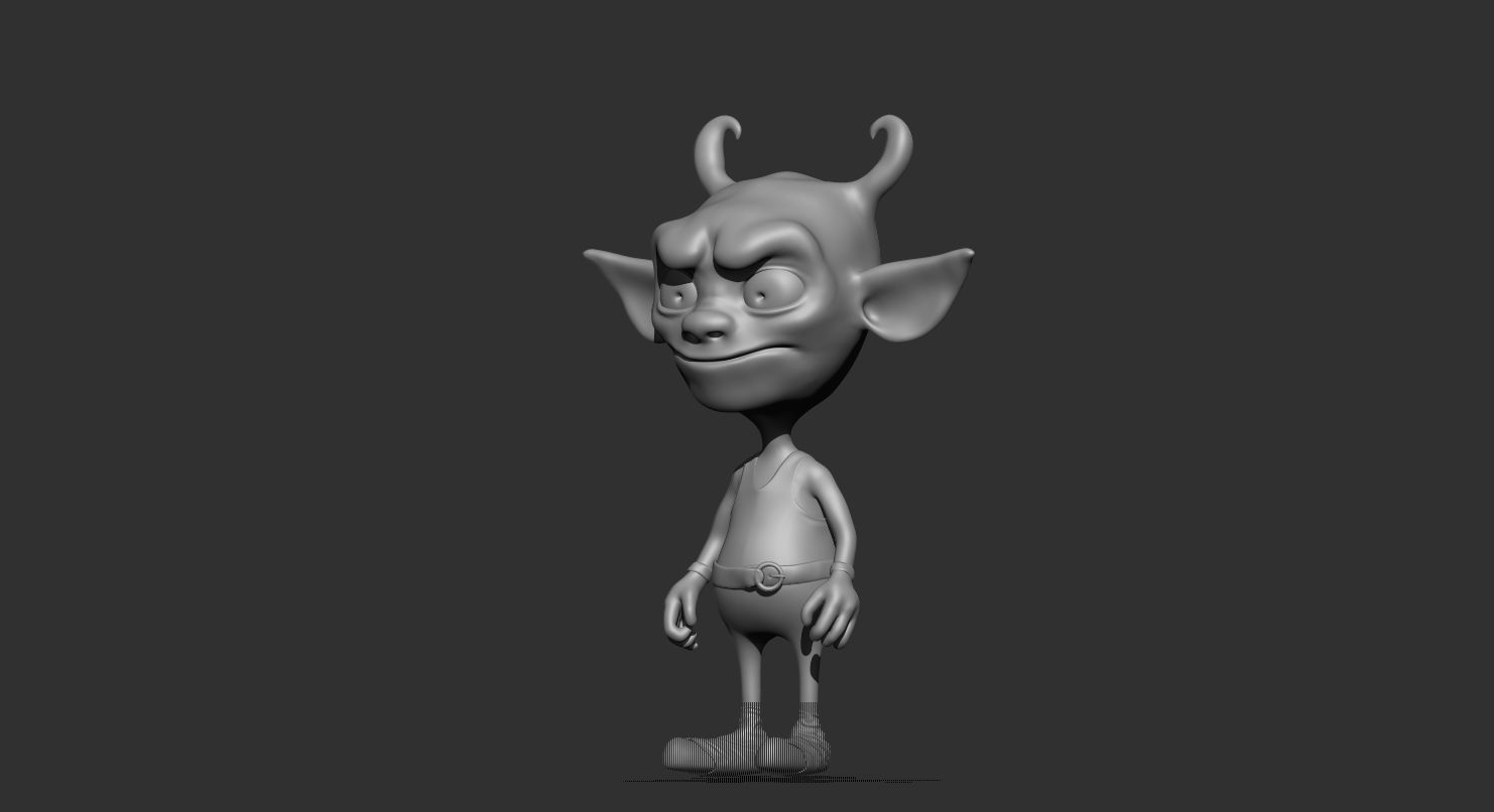 Devil 3D Character Low-poly 3D model_2