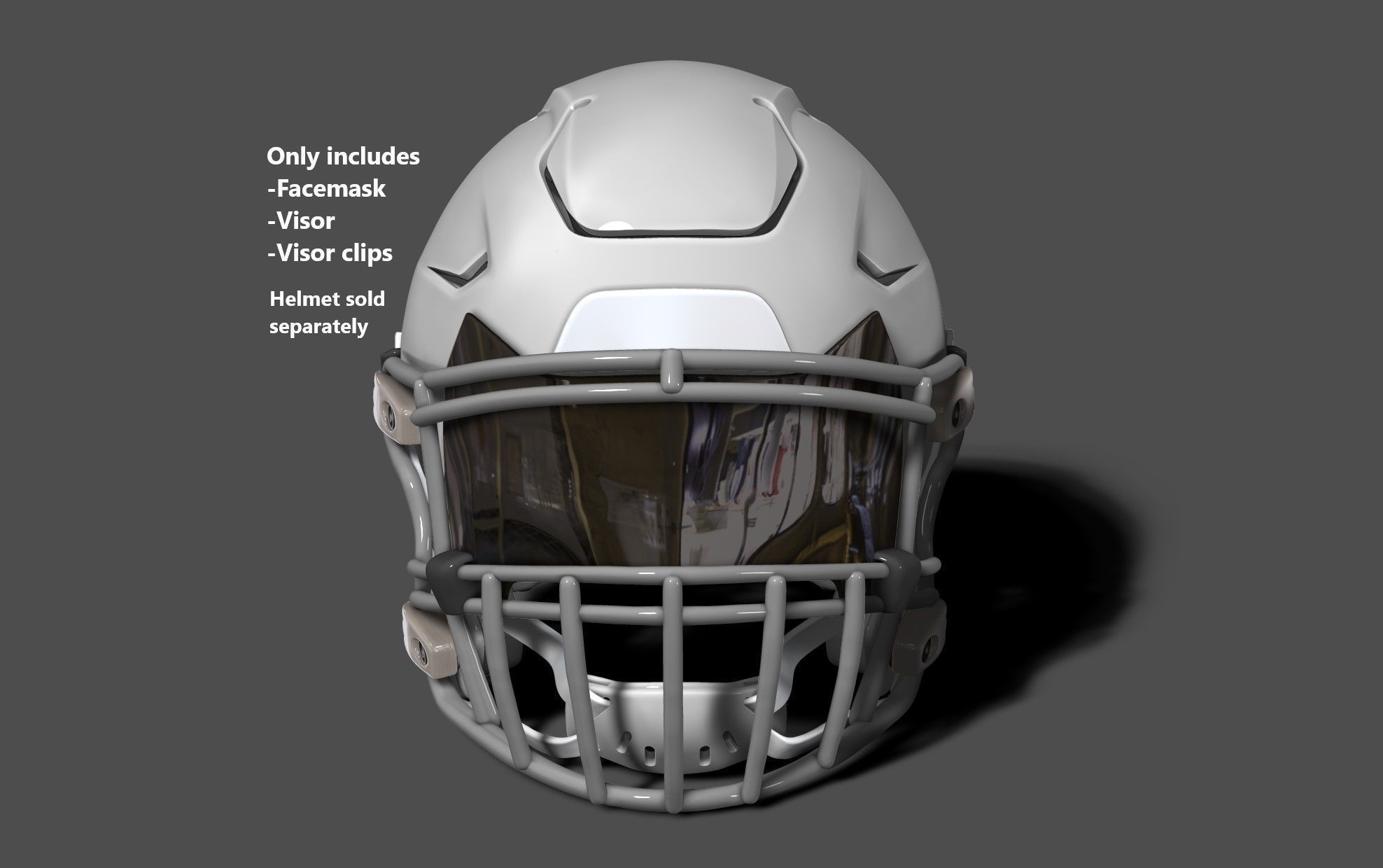 SHOC Visor and Facemask III for NFL Riddell SPEEDFLEX Helmet  3D print model_1