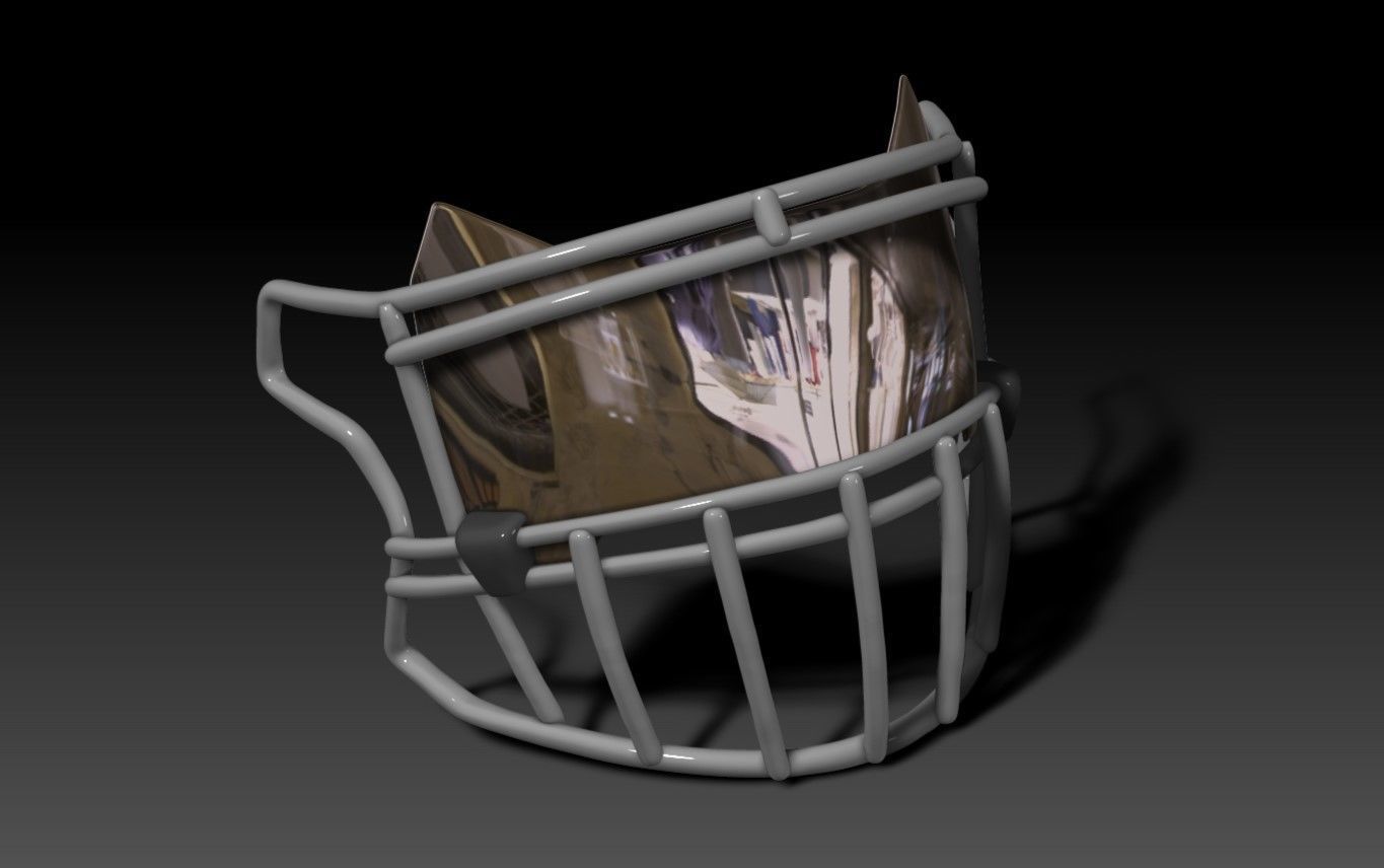 SHOC Visor and Facemask III for NFL Riddell SPEEDFLEX Helmet  3D print model_6
