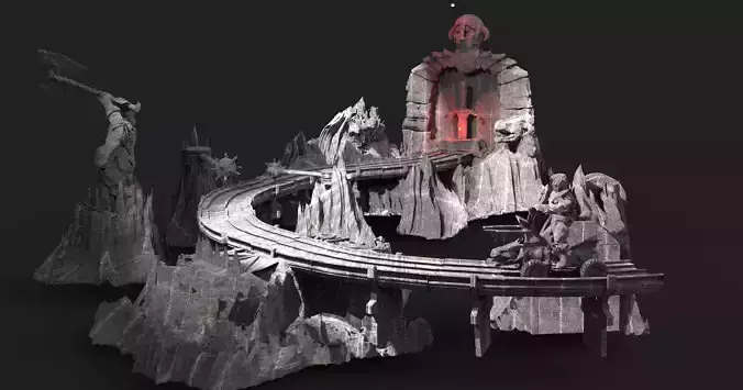 Quest for Power inspired Temple ruins Kit bash