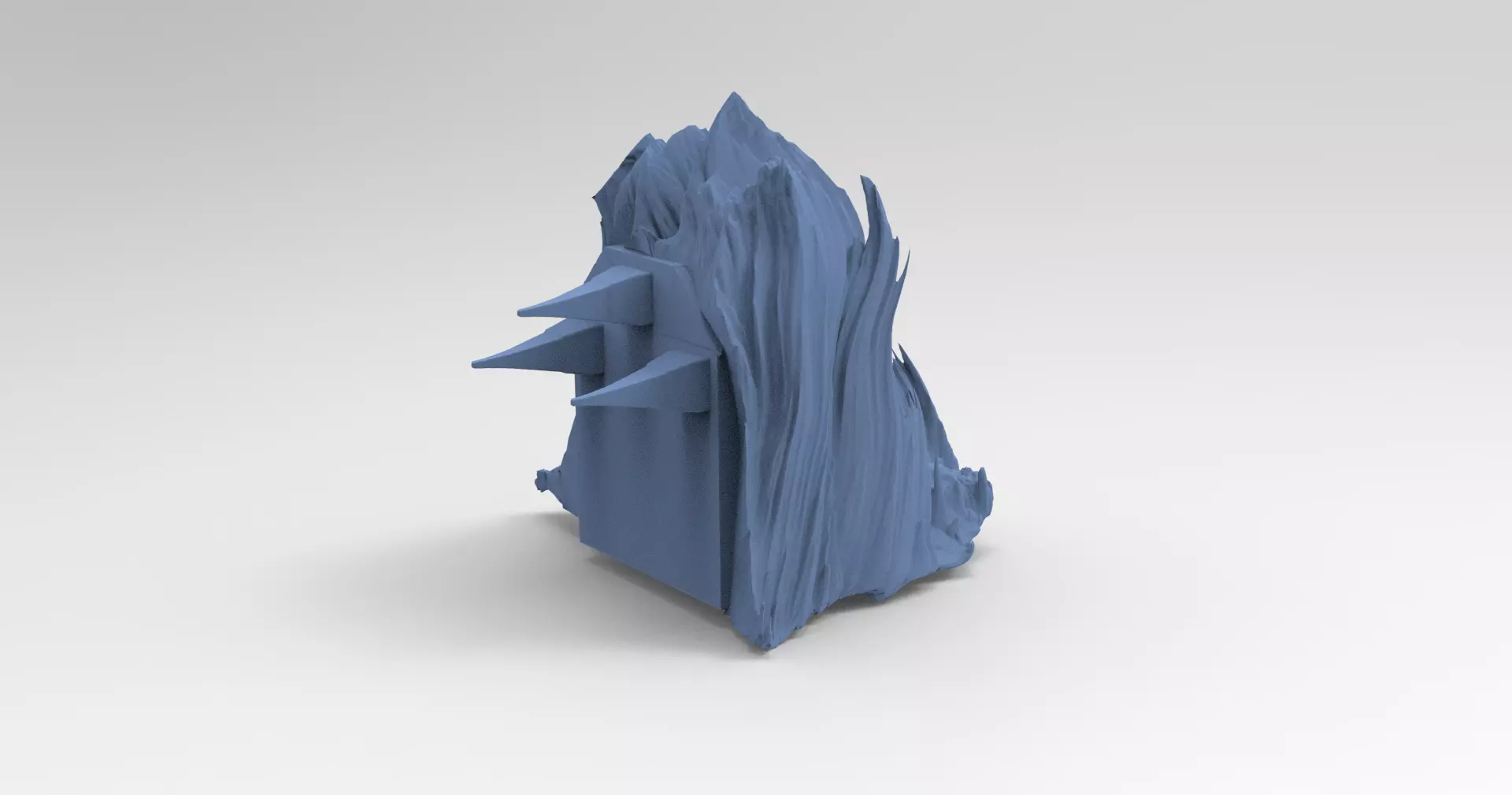 Quest for Power spiked cliff stone 3D model_0