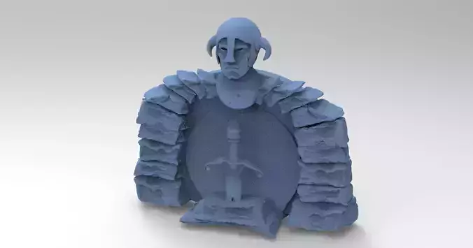 Quest for Power temple Stone monolith 3D model