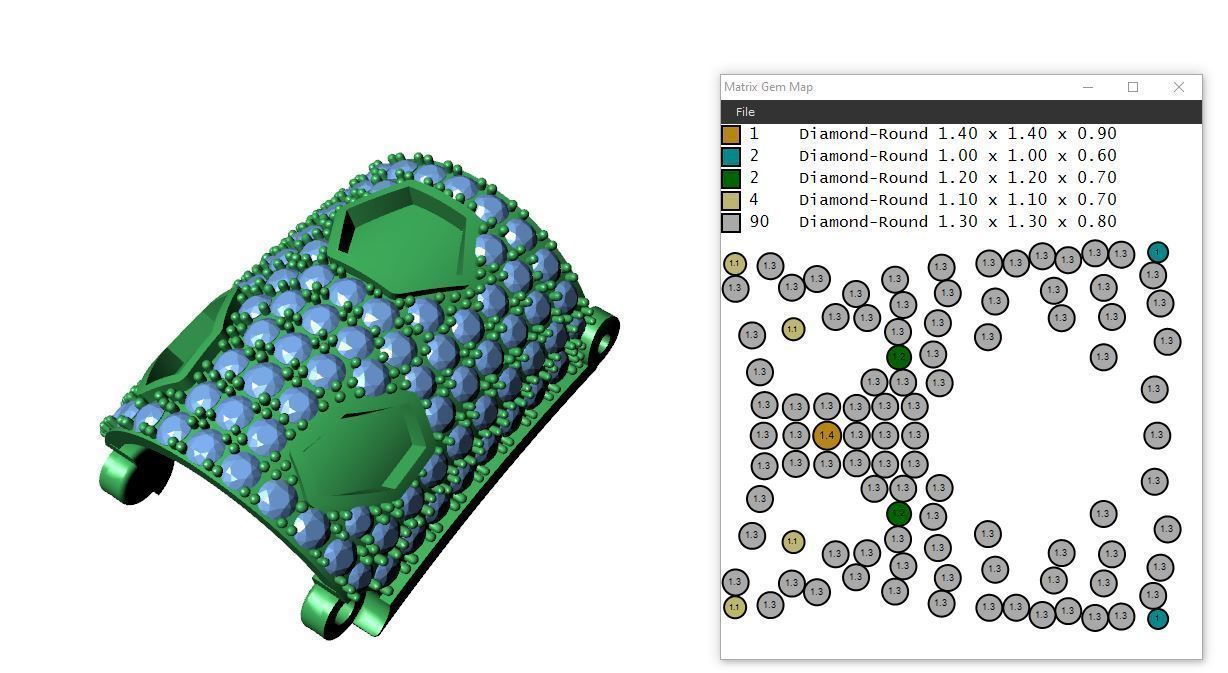 Panther Bracelets Chain full diamonds 002 3D print model_7
