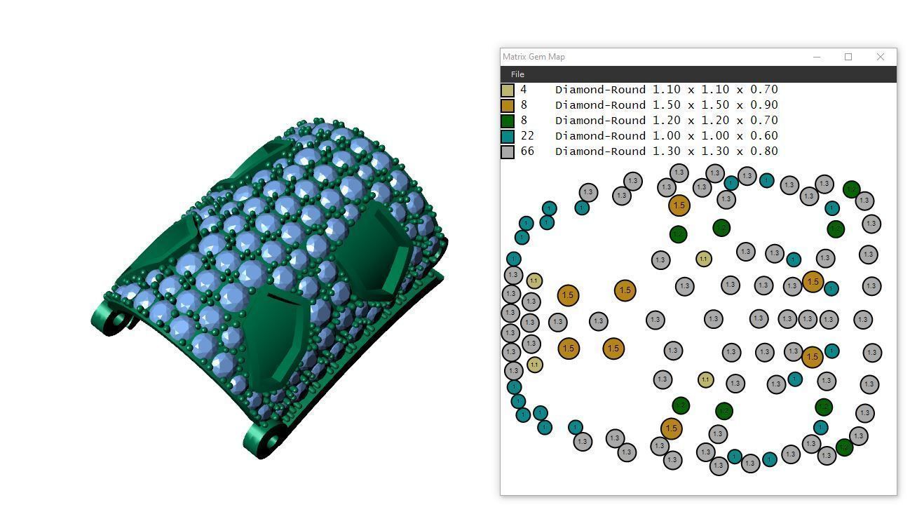 Panther Bracelets Chain full diamonds 002 3D print model_8