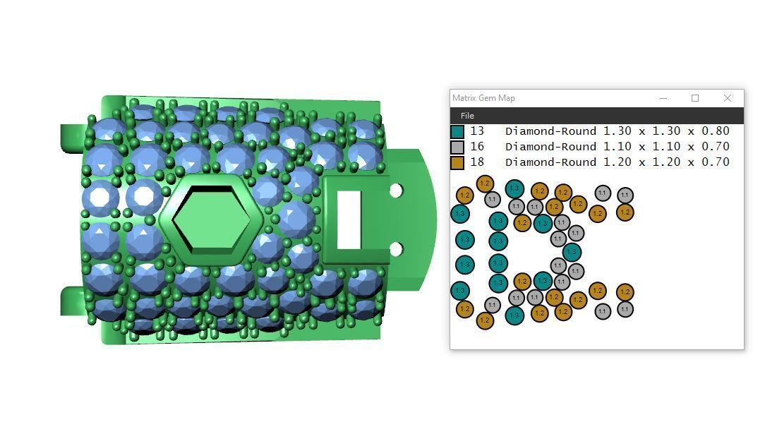 Panther Bracelets Chain full diamonds 002 3D print model_15