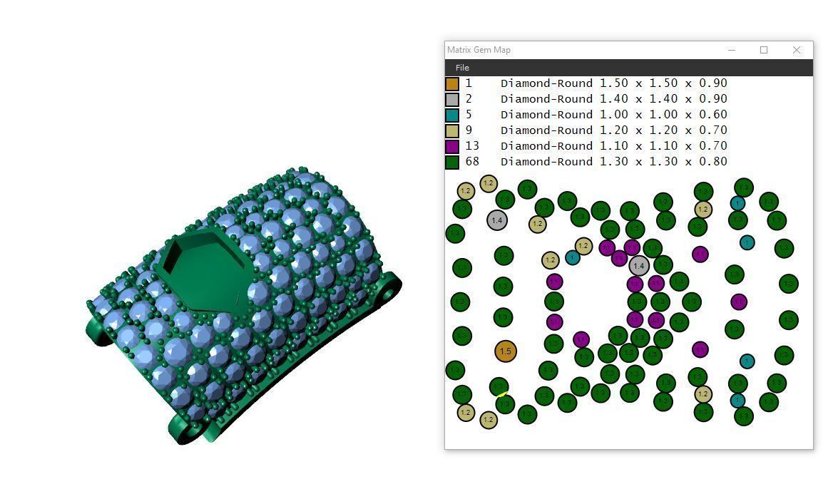 Panther Bracelets Chain full diamonds 002 3D print model_18