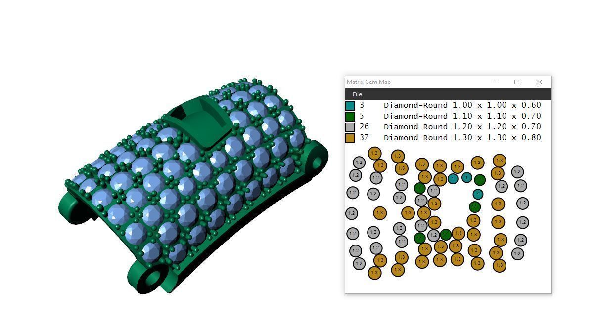Panther Bracelets Chain full diamonds 002 3D print model_16