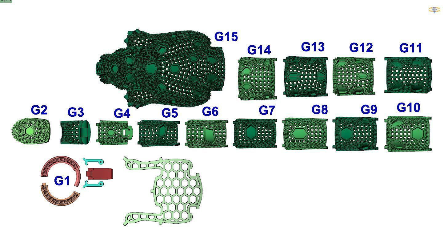 Panther Bracelets Chain full diamonds 002 3D print model_5