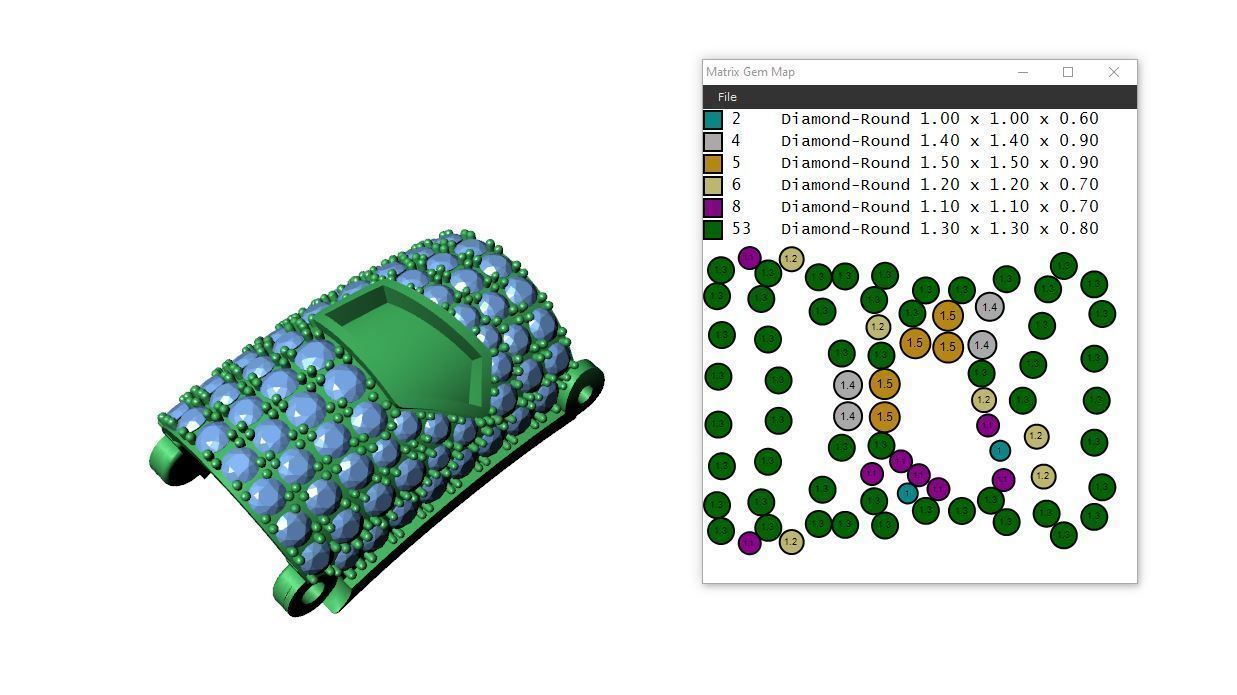 Panther Bracelets Chain full diamonds 002 3D print model_17