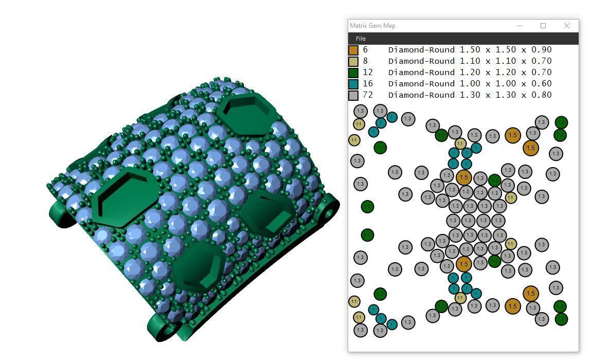 Panther Bracelets Chain full diamonds 002 3D print model_10