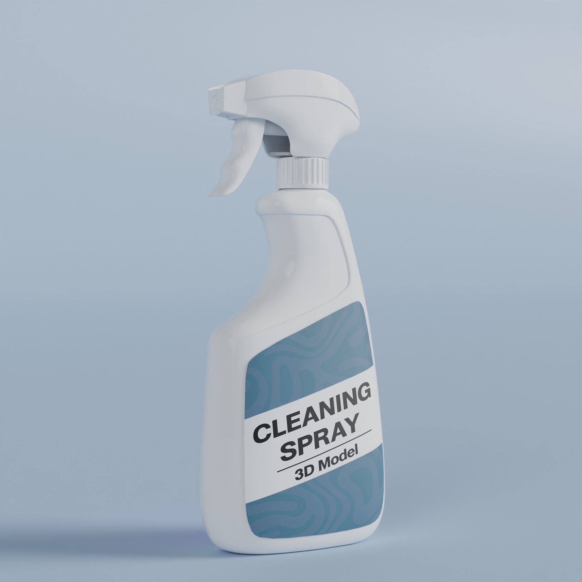 Cleaning Product Spray Bottle  ver1 3D model_2