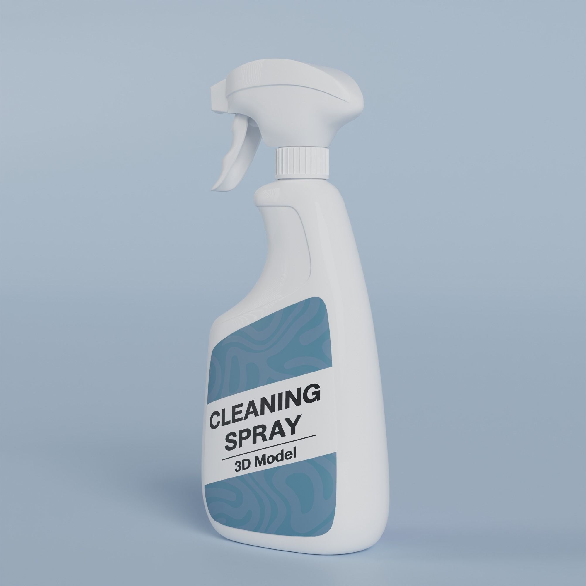 Cleaning Product Spray Bottle  ver1 3D model_1