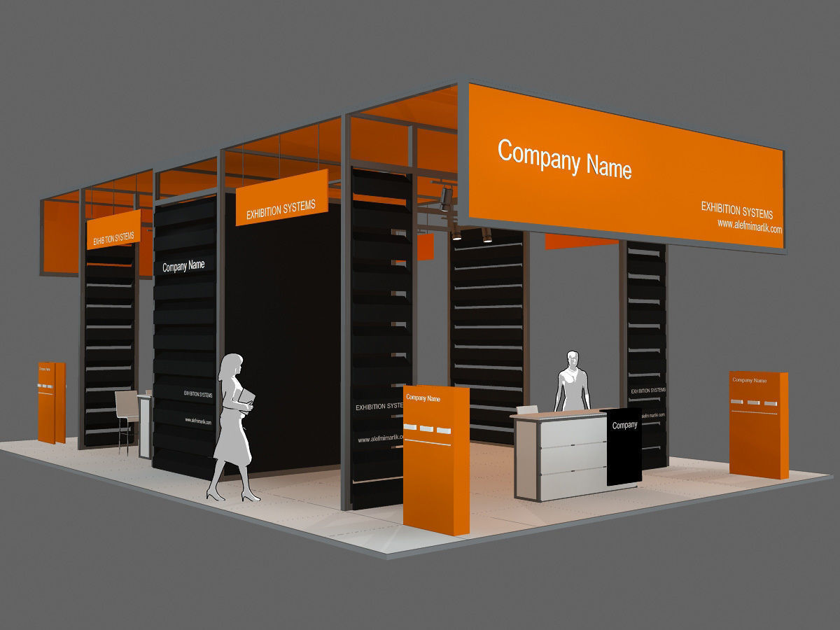 Exhibition Stand - ST002 3D model_1