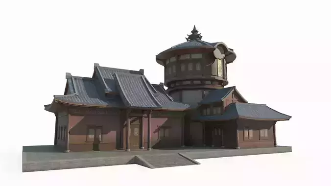 East Asian Ancient Architecture Antique Shop