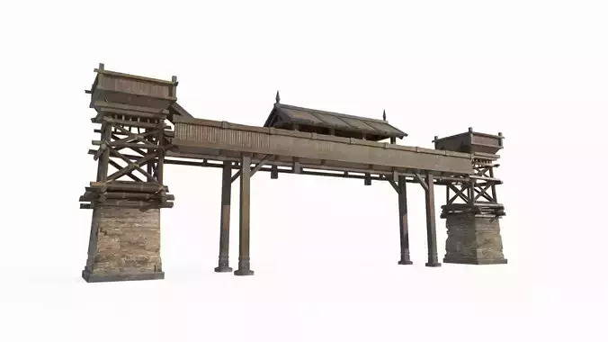 East Asian Ancient Architecture Gate