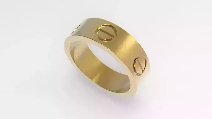 Love Screw  Wedding Ring  19 5mm 3D print model