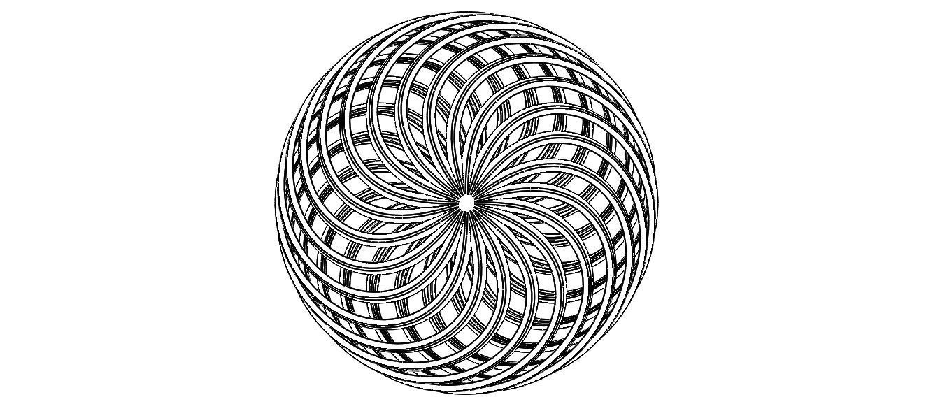 Wireframe Shape Geometric Twisted Sphere 3D print model_14