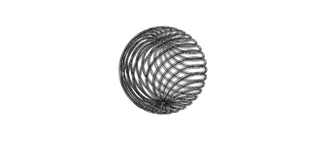 Wireframe Shape Geometric Twisted Sphere 3D print model_28
