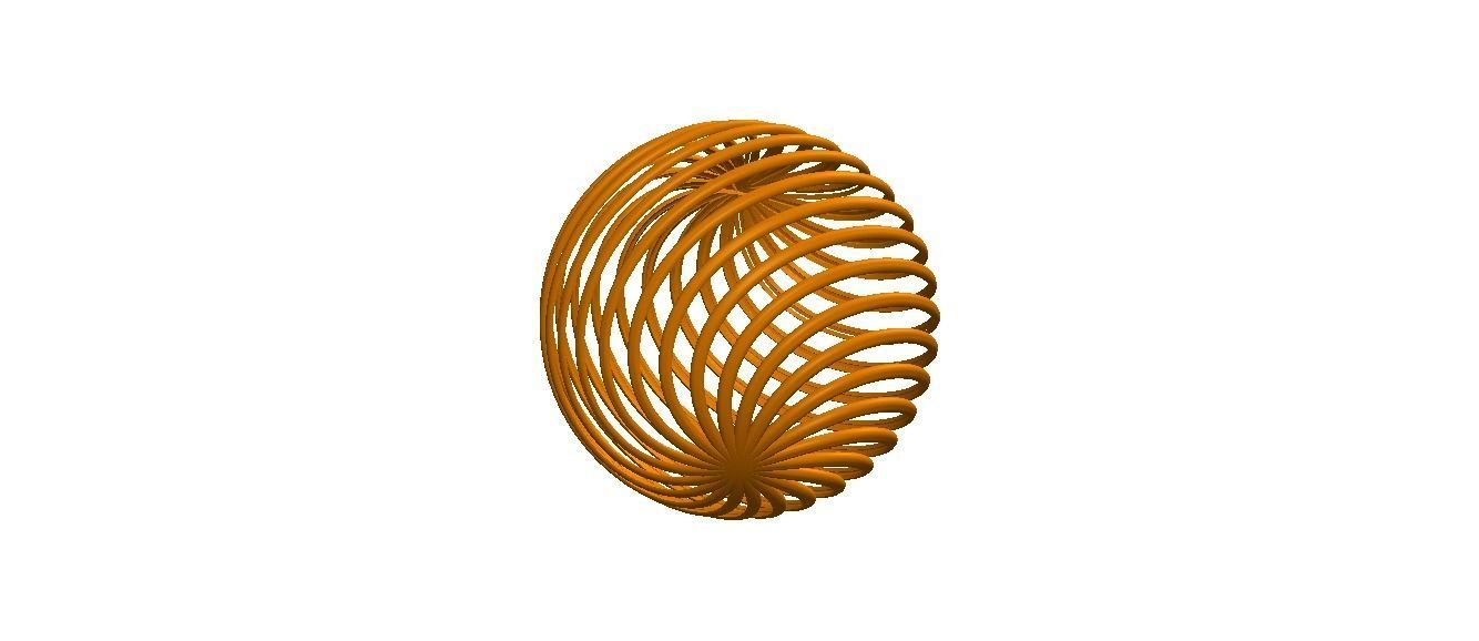 Wireframe Shape Geometric Twisted Sphere 3D print model_29