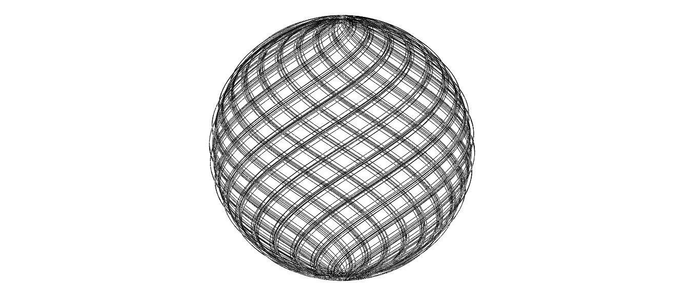 Wireframe Shape Geometric Twisted Sphere 3D print model_24