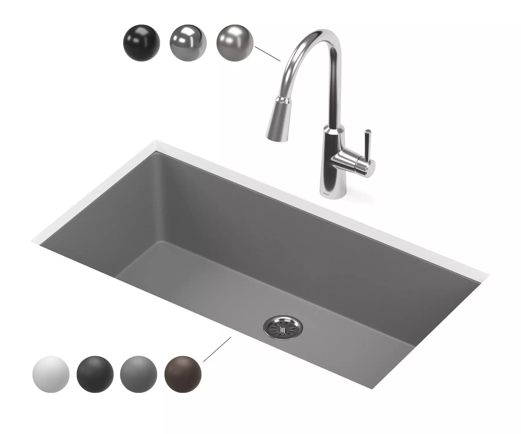 MOEN kitchen sink GGB4010B 3D model