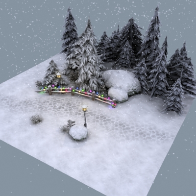 Winter Park 3D model_11