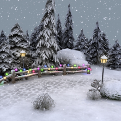 Winter Park 3D model_9