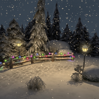 Winter Park 3D model_2