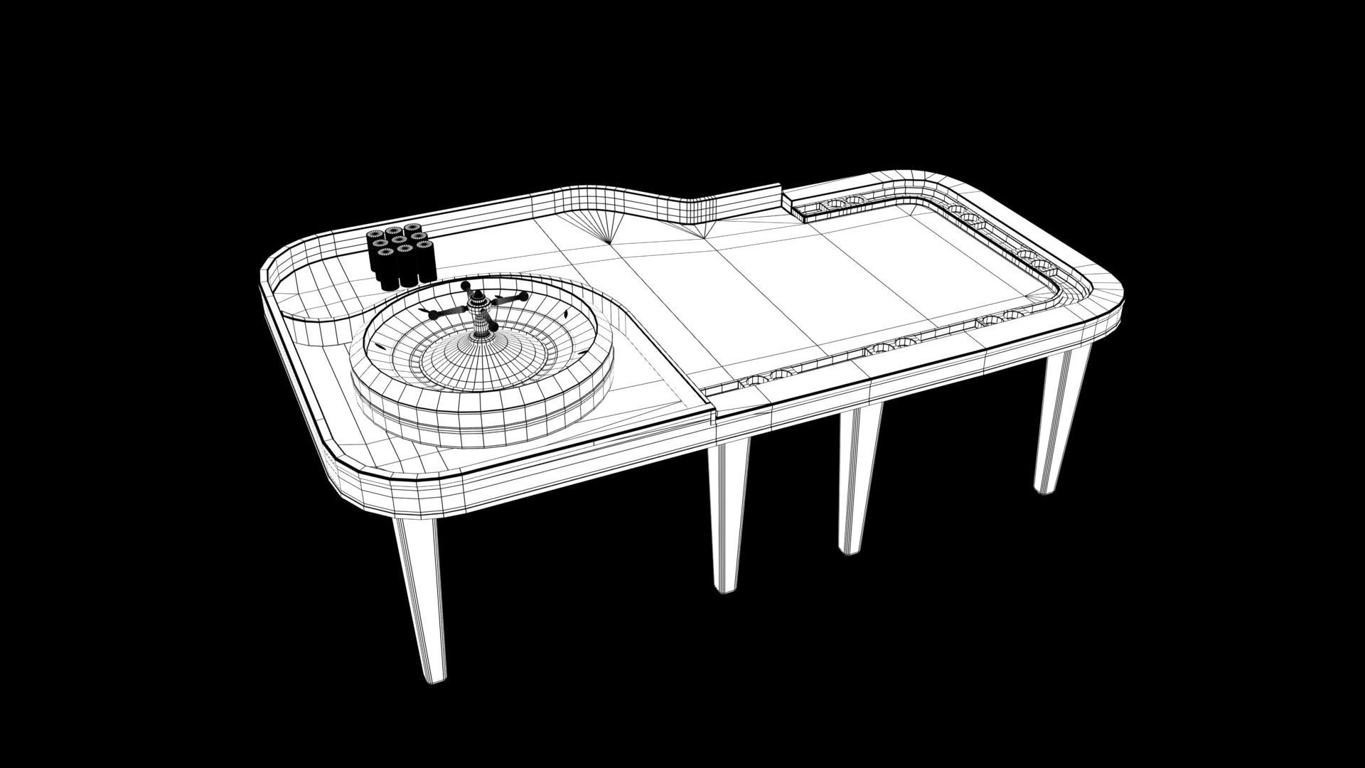 Casino table 3D model_6