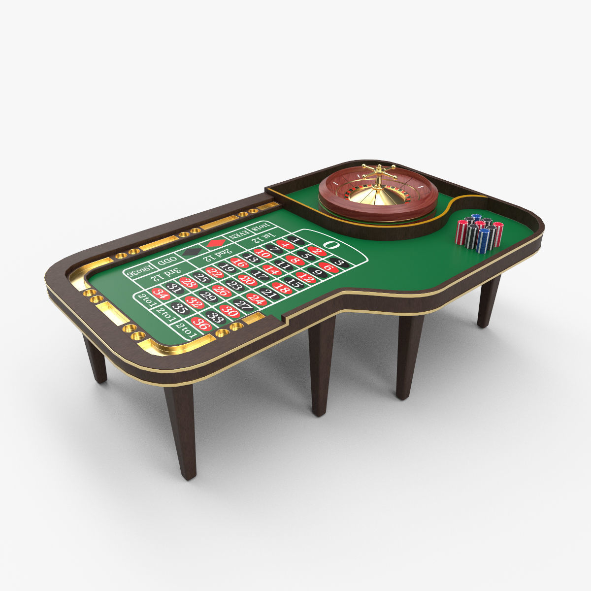 Casino table 3D model_5