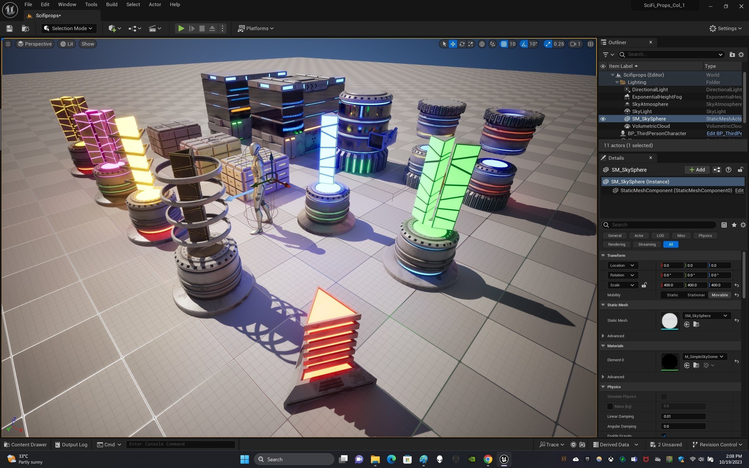 Sci-Fi Props Collection One Low-poly 3D model_26