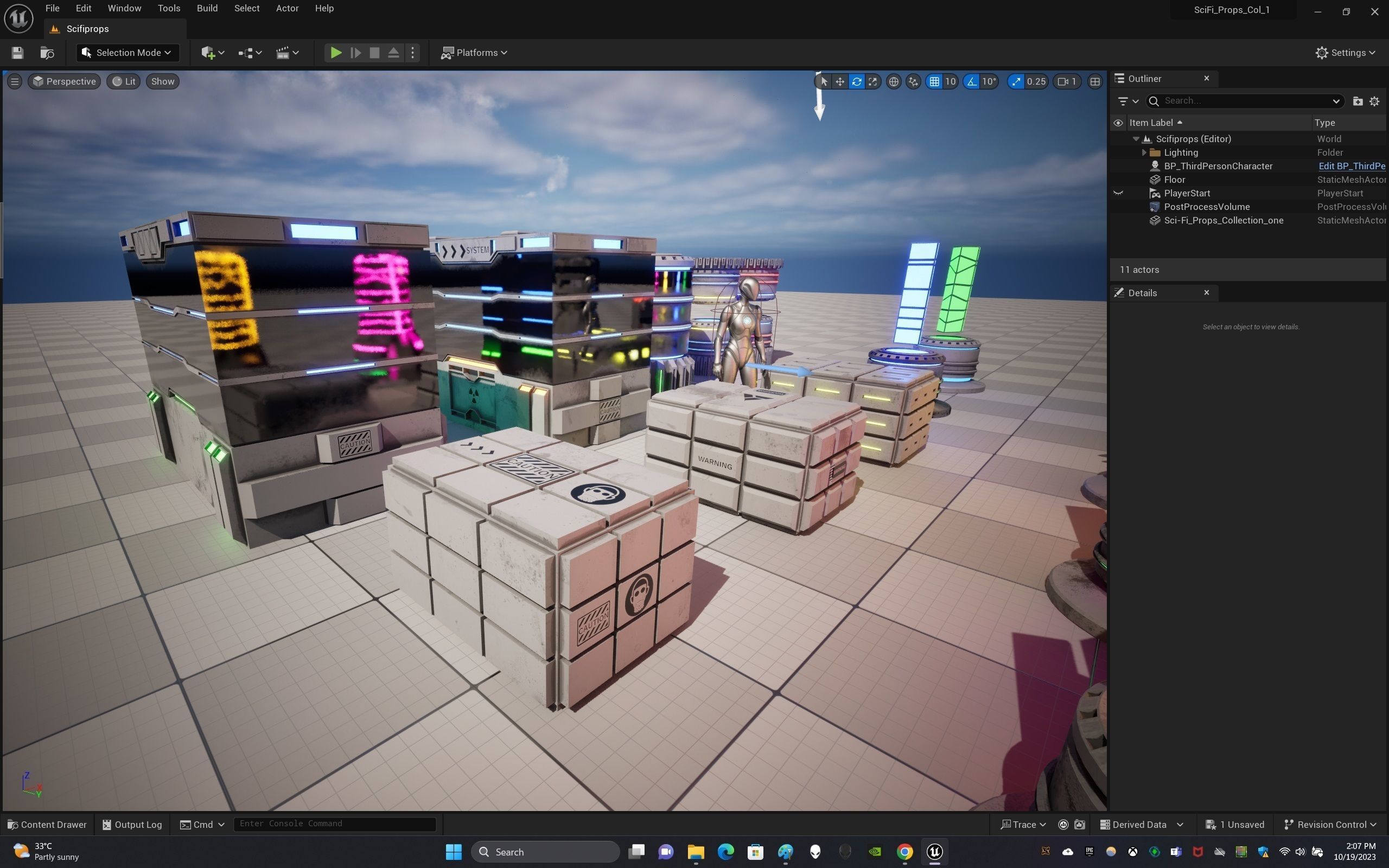 Sci-Fi Props Collection One Low-poly 3D model_25
