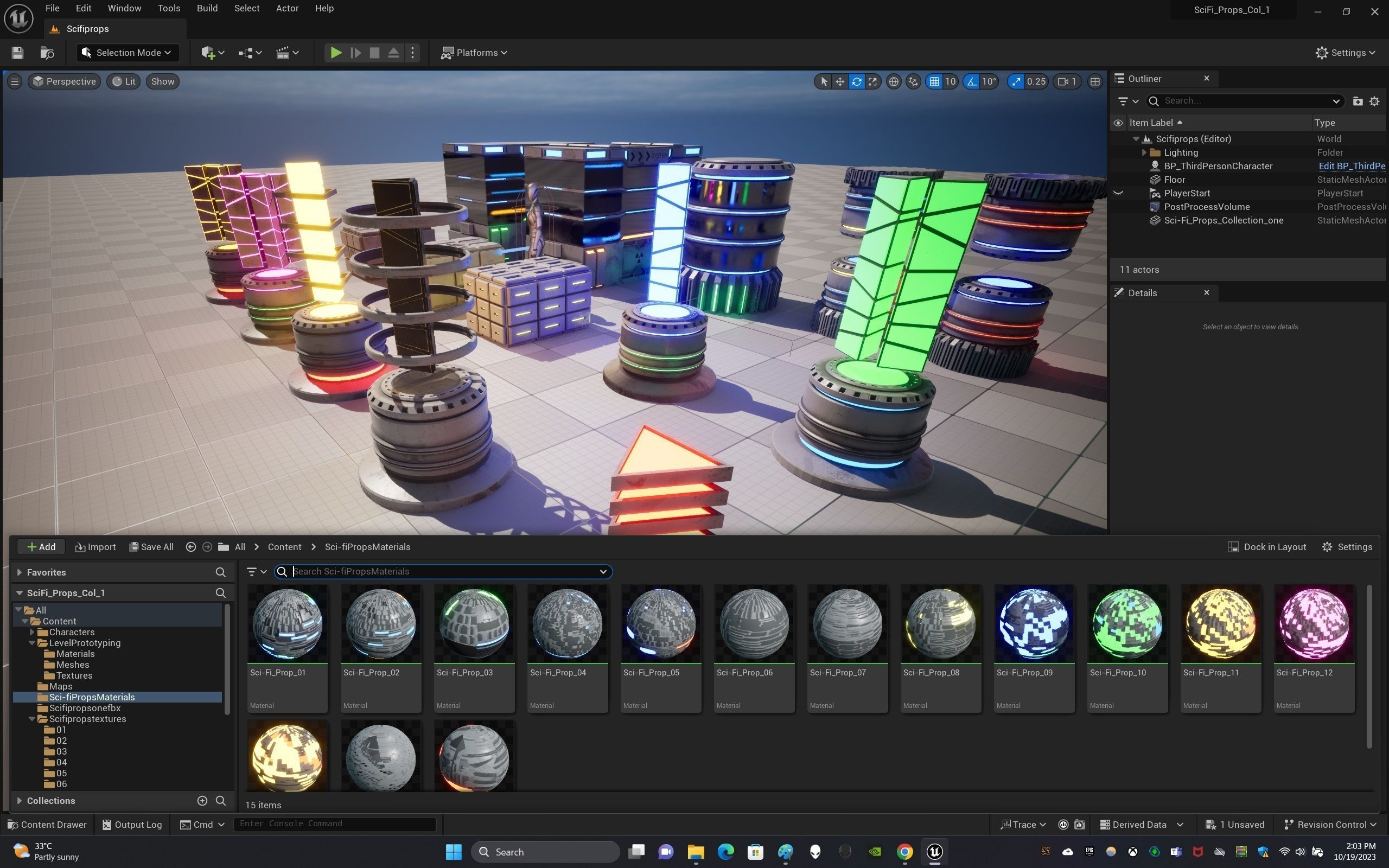 Sci-Fi Props Collection One Low-poly 3D model_21
