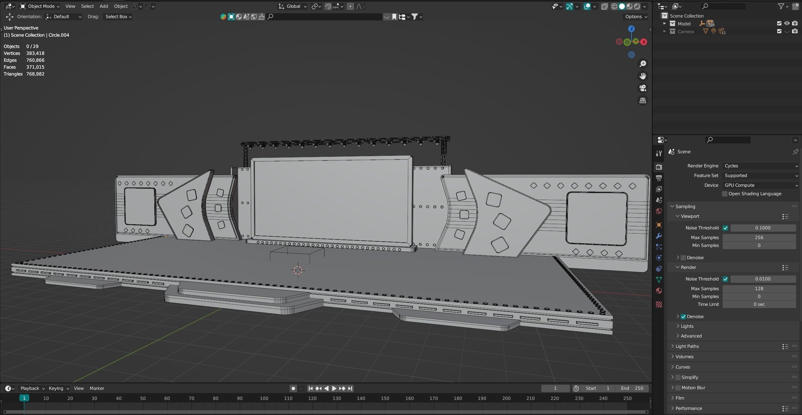 Entertainment Concert Event Stage 3D Model with Light 3D model_24